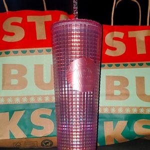 Starbucks 2020 Holiday - Studded Grid Cold Cup